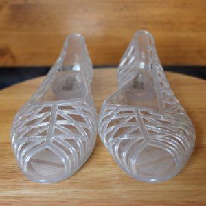 American Apparel Lattice Jelly Sandal, NEW Clear
